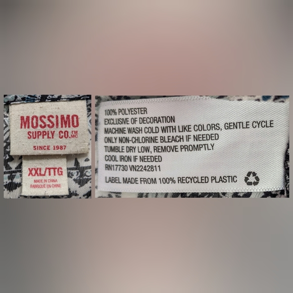 Mossimo | Printed 3/4 Sleeve Blouse | XXL - Picture 3 of 3